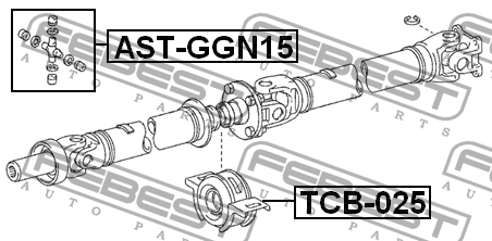 CROISILLON ARBRE DE TRANSMISSION 29X48 FEBEST AST-GGN15