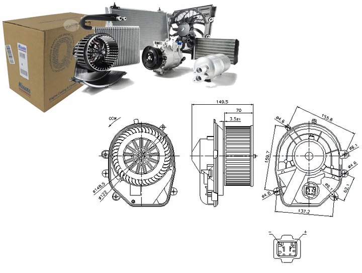 87030 NISSENS VENTILADOR SOPLADOR AUDI A4 1.6 (8D2. B5) 