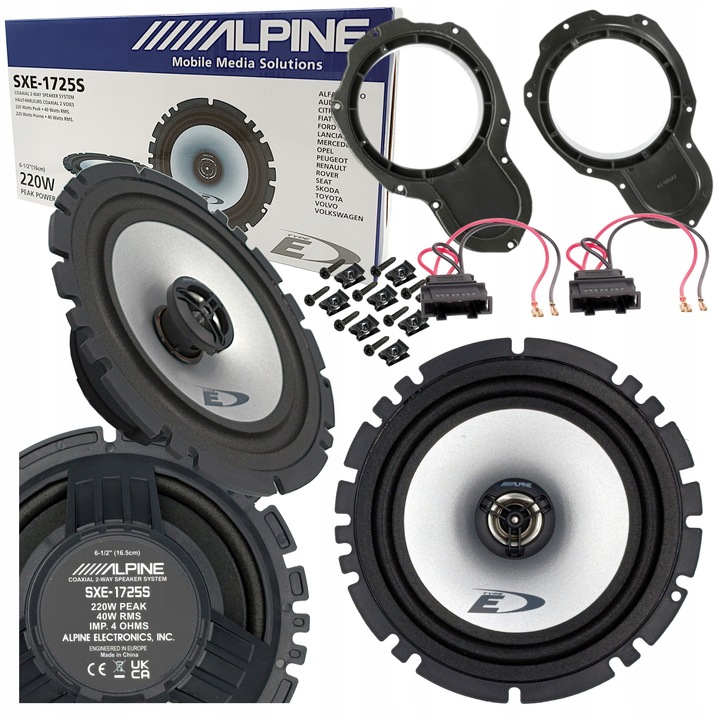 ALPINE BILATERALES ALTAVOCES DISTANCIAS PARA VW PASSAT B6 B7 CC DE PUERTA PARTE DELANTERA 