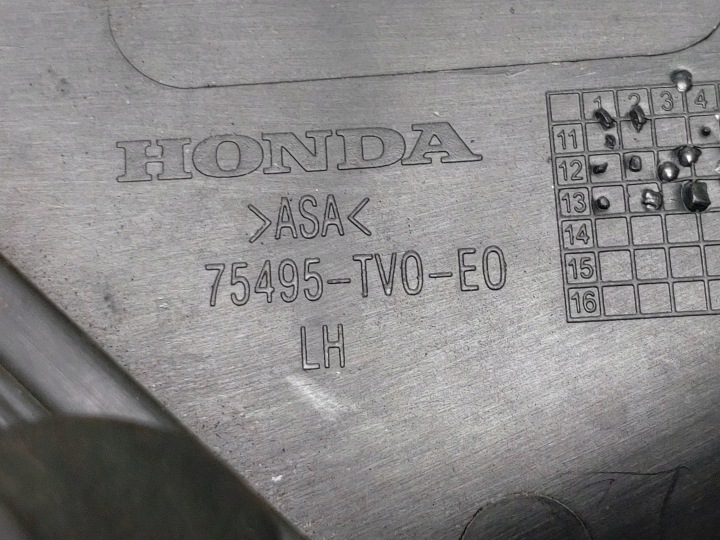 HONDA CIVIC IX 12-17 EXTÉRIEUR CHÂSSIS RÉTROVISEURS GAUCHE BOUCHON