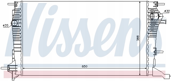 NISSENS 637607 RADIATEUR SYSTÈME REFROIDISSEMENT MOTEUR