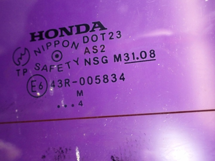HONDA ACCORD VII 02-06 UNIVERSEL VITRE CARROSSERIE DROIT ARRIÈRE DROITE ARRIÈRE