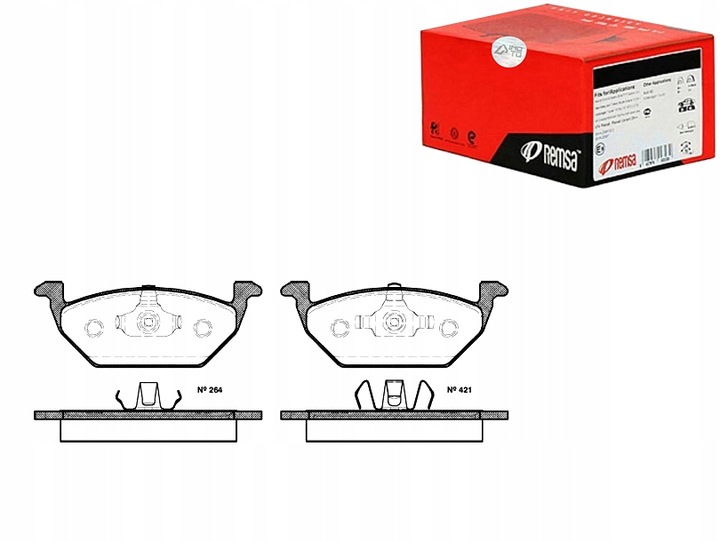 REM/0633.20/ZAPS REMSA ZAPATAS DE FRENADO 1J0698151 B A 6R0698151 
