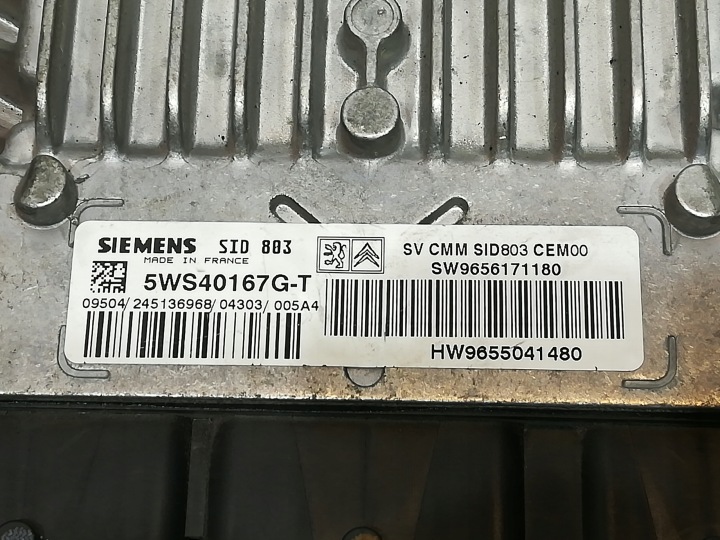ORDINATEUR CONTRÔLEUR MOTEUR PEUGEOT 407 5WS40167G-T 9656171180 9655041480