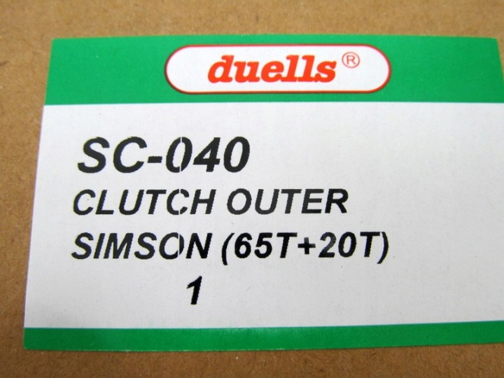 CORBEILLE ADHÉRENCE DUELLS ENGRENAGE KOLO PANIERS SIMSON SR50 SCOOTER S51 ENDURO
