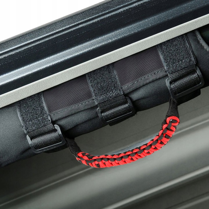 KIT 2 UCHWYTOW VERS JEEP WRANGLER SUR CAOUTCHOUCS SÉCURITÉ AVEC CÂBLE PARACORD