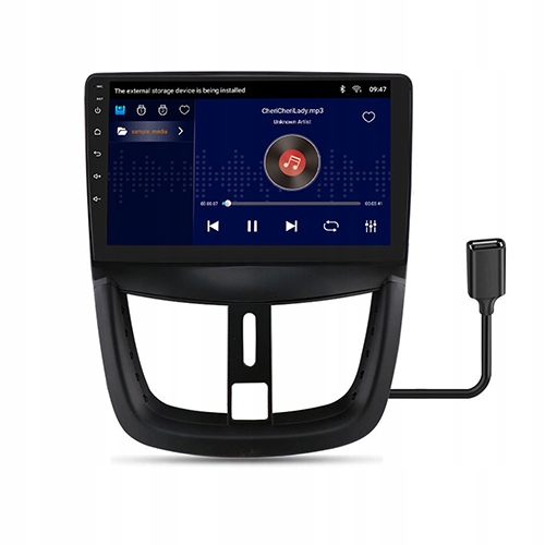 RADIO GPS ANDROID PEUGEOT 207 2006-2012 6GB 128GB 