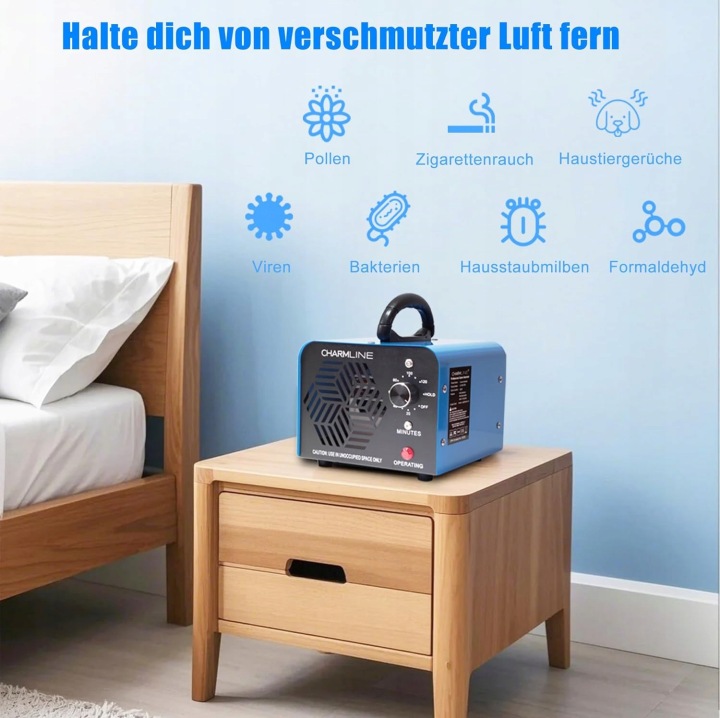 GÉNÉRATEUR OZONU 40000 MG/H SUPPRESSION ZAPACHOW VERS 300 M² MINUTERIE 120 MIN