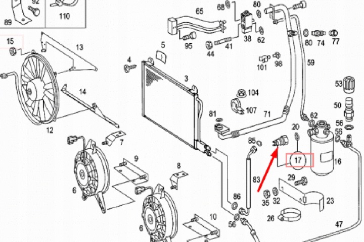 MB S-CLASS W126 COMMUTATEUR PRESSION CLIMATISATION A1248208310 3.8