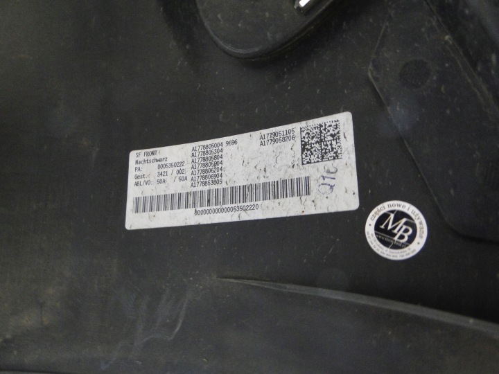 MERCEDES A CLASSE 177 W177 PARE-CHOCS AVANT SANS PTS LIFT USA