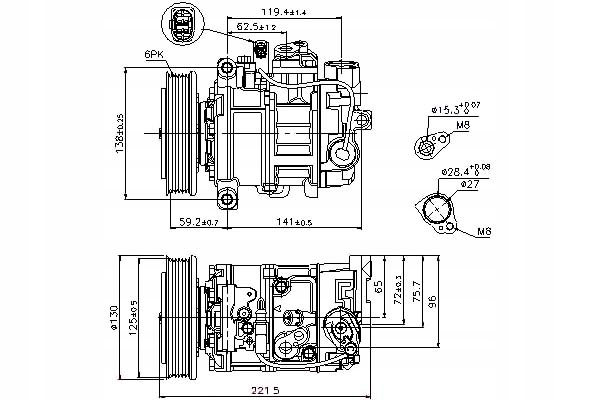 COMPRESSEUR CLIMATISEUR NISSENS 89236 AUDI A6 04- 89236 NIS NISSENS
