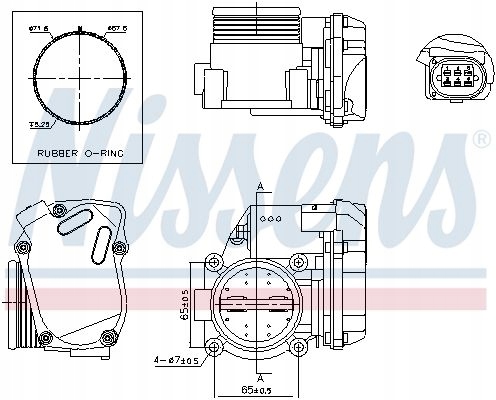 PAPILLON DES GAZ AIR VW VW-GOLF V (06-), VW-GOLF VI (09-), VW-GOLF NIS