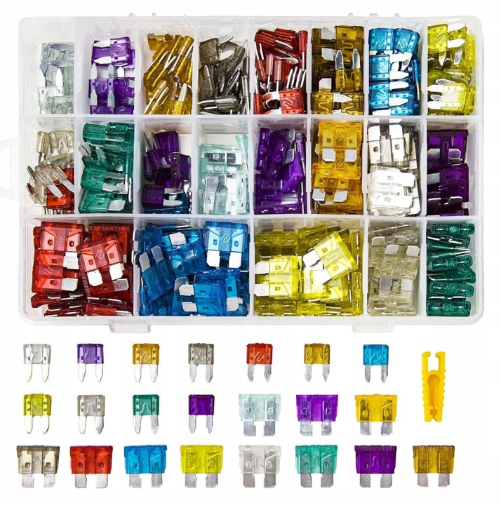 KIT FUSIBLES AUTOMOBILES 400 PCS 2A-40A MICRO MINI STANDARD