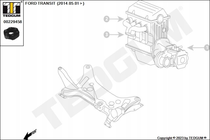 TED-GUM JOINT ÉLASTIQUE ARBRE FORD TRANSIT 2,0-3,2 TDCI 00-
