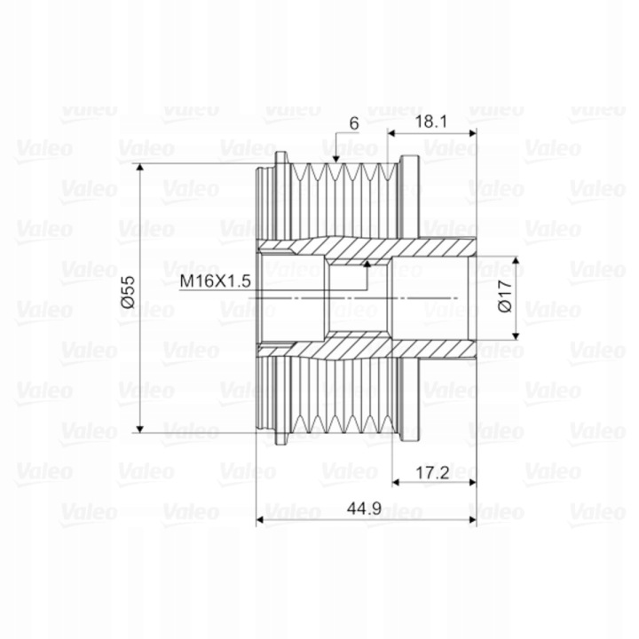 ALTERNATEUR EMBRAYAGE UNIDIRECTIONNEL VALEO 588061