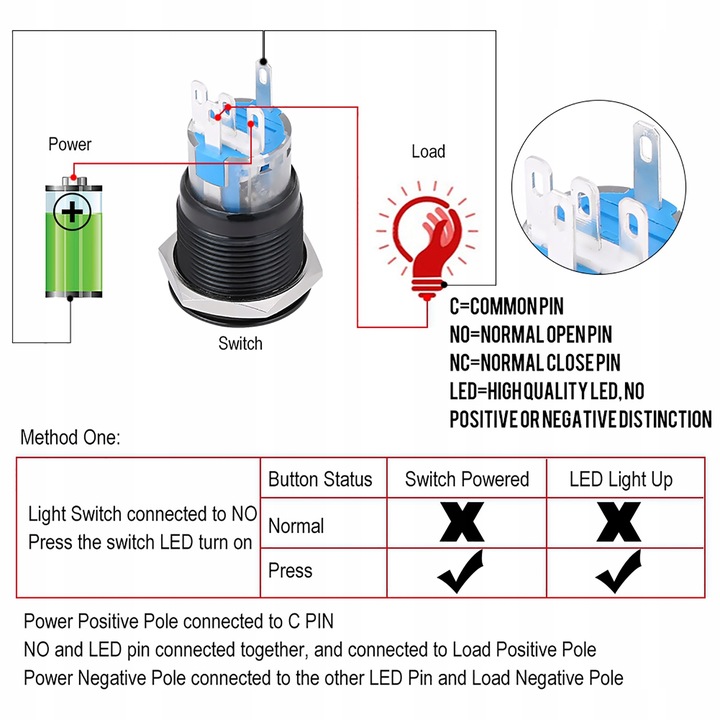 BOTÓN DE ARRANQUE START ENGINE 12V DIODO LUMINOSO LED 