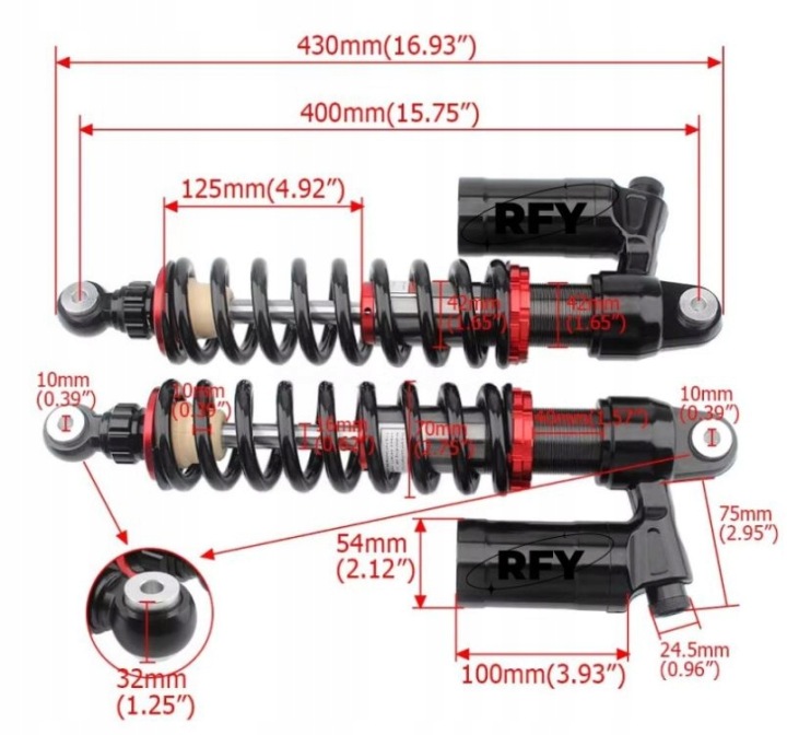 AMORTISSEURS ATV QUAD YAMAHA RAPTOR YFZ 450 660 700 LTZ LTR SWAP LUCKY STAR
