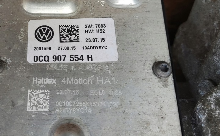 PONT DIFFÉRENTIEL DIFFÉRENTIEL ARRIÈRE ARRIÈRE VOLKSWAGEN GOLF VII 0CQ525010H 0CQ907554H