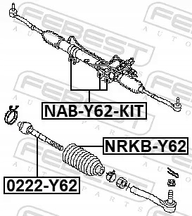 BLOQUE SILENCIOSO AMORTIGUADOR JUEGO NAB-Y62-KIT FEBEST 