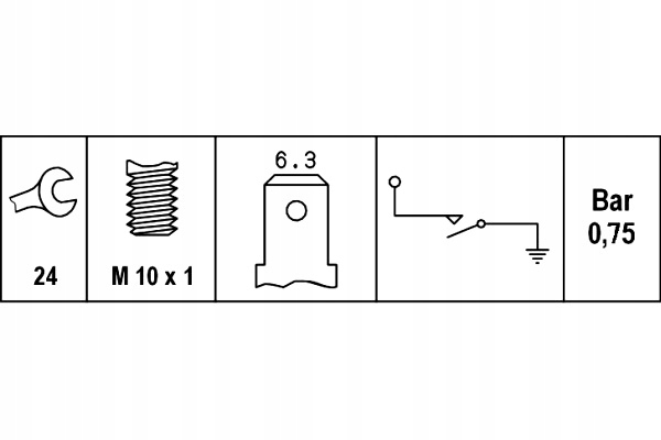 HELLA SENSOR DE PRESIÓN ACEITES AUDI 100 C4 80 B3 A3 A4 B5 A6 C4 A6 C5 