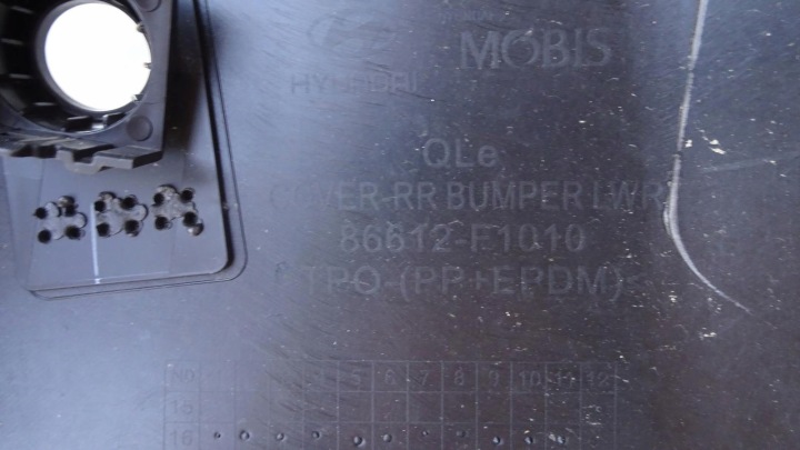 KIA SPORTAGE IV 16- SPOILER PARE-CHOCS ARRIÈRE ARRIÈRE ORIGINE