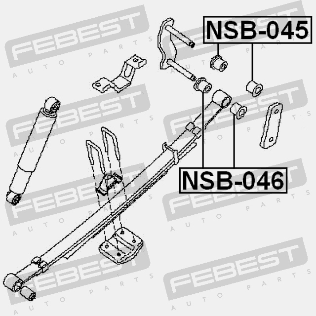 DÉFLECTEUR RESSORTS ARRIÈRE FEBEST NSB-045