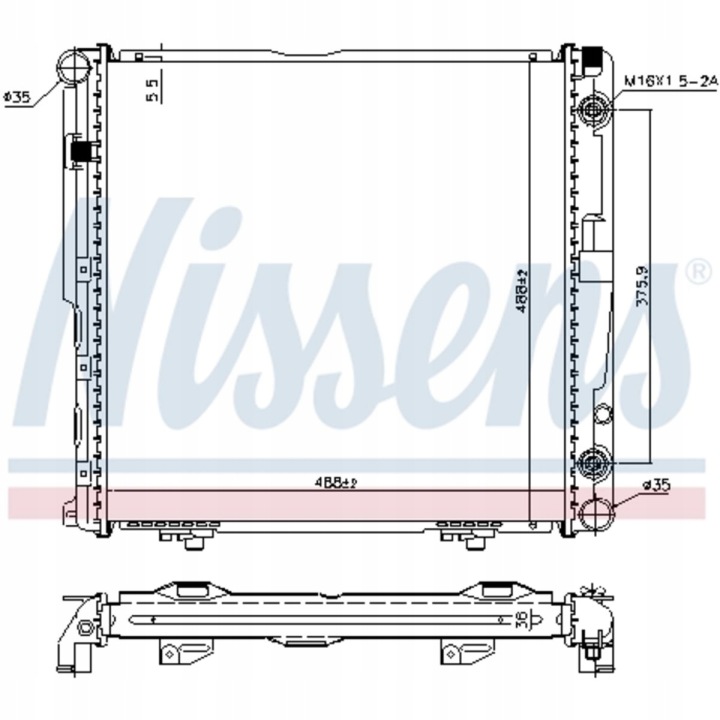 RADIATEUR EAU NISSENS 62751A
