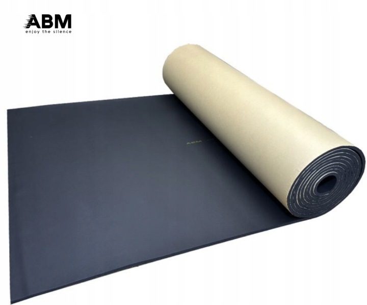TAPIS INSONORISANT MOUSSE ISOLATION VOITURES AVEC AVEC COLLE ABM 10MM 100X100CM 1M2