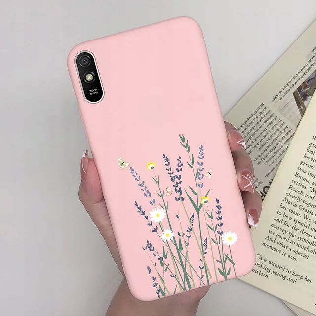 PARA XIAOMI REDMI 9A 9AT 9I PRZYPADKU KRZEMU MODY MOTYL DIBUJO SERCA TELÉFONO 