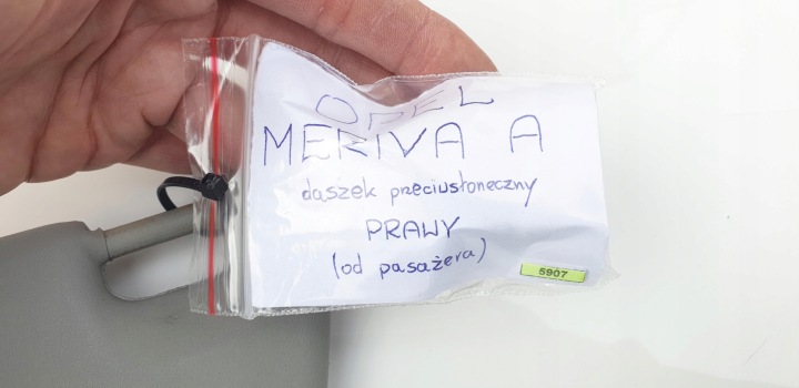 OPEL MERIVA A VISIÈRE PROTECTION PARE-SOLEIL ANTI-SOLAIRE DROIT