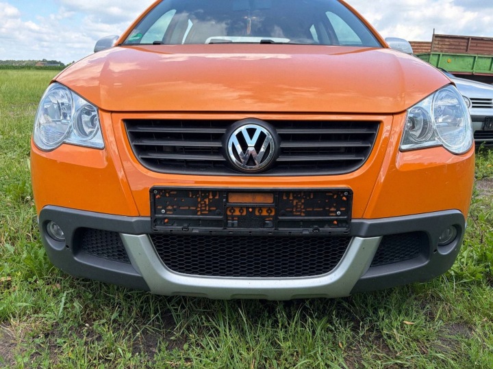 VW POLO IV 9N CROSS AVANT COMPLET PARE-CHOCS COURROIE CAPOT PHARE AILE COULEUR GAUCHE