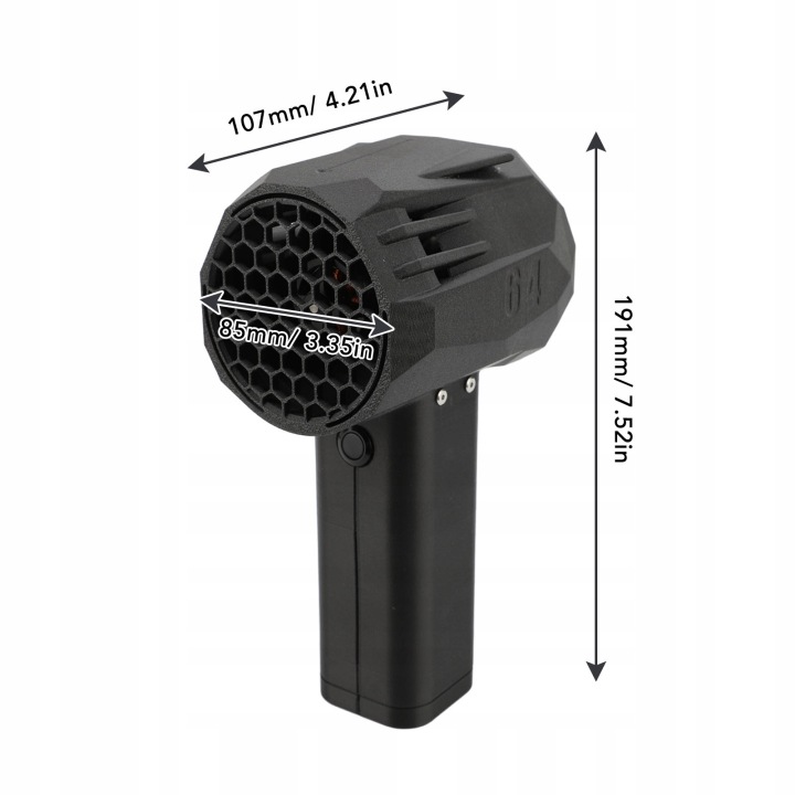 MINI VENTILATEUR 64MM BEZSZCZOTKOWA 650W 240KM/H 20W RAPIDE CHARGEMENT 4000MAH