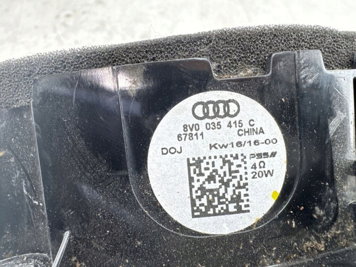 AUDI A3 S3 8V 2016 AVANT CÔTÉ DROITE HAUT-PARLEUR PORTES AVANT