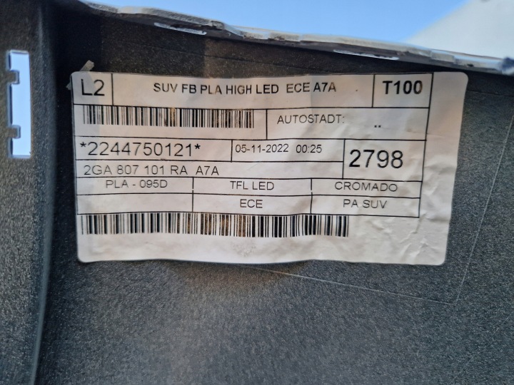 VW T-ROC LIFT 2GA 21- PARE-CHOCS AVANT AVANT