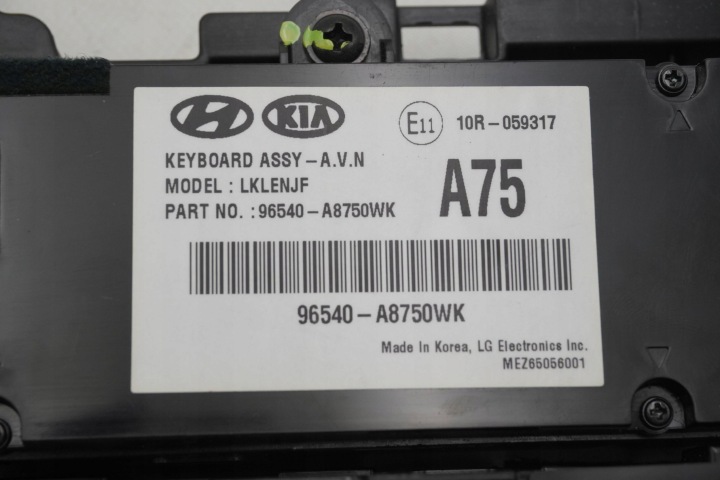PANNEAU CLIMATISATION RADIO KIA OPTIMA IV 96540-A8750
