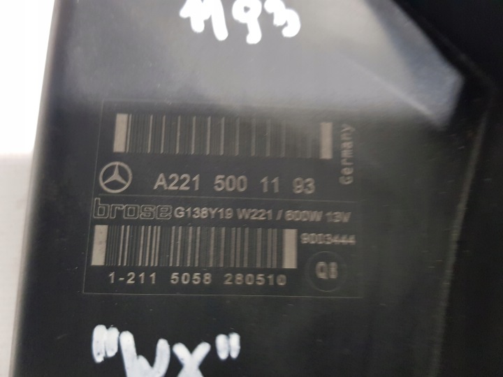 MERCEDES W221 VENTILATEUR RADIATEUR 2215001193 2215000993 600W