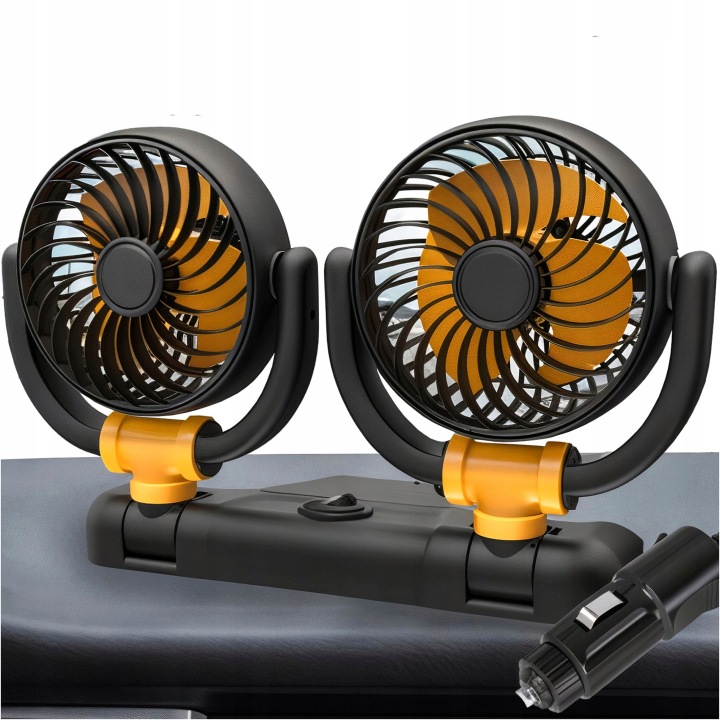 CONDUIT AUTOMOBILE 12V MINI VENTILATEUR 2 VENTILATEURS DOUBLE VENTILATEUR PUISSANT