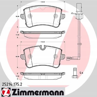 DISCOS ZAPATAS ZIMMERMANN DELANTEROS+TRASEROS AUDI A6 C7 345MM 