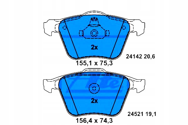 ZAPATAS DE FRENADO VOLVO P. S60 10- - S80 06- - V60 10- - V70 07- - XC70 07- 