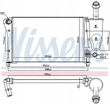 NISSENS NISSENS 617853 RADIATEUR SYSTÈME REFROIDISSEMENT MOTEUR
