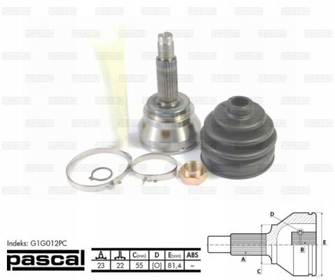 JOINT MOTEUR EXTÉRIEUR L/P (23Z/22Z/55MM) FOR