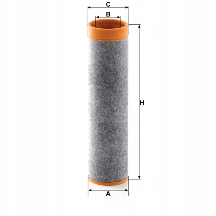 FILTRE AIR CYLINDRIQUE HAUT 336MM, SRE