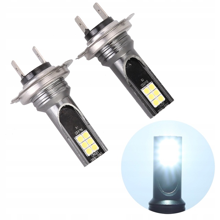 2 PIEZAS H7 12LED FARO AUTO FARO 