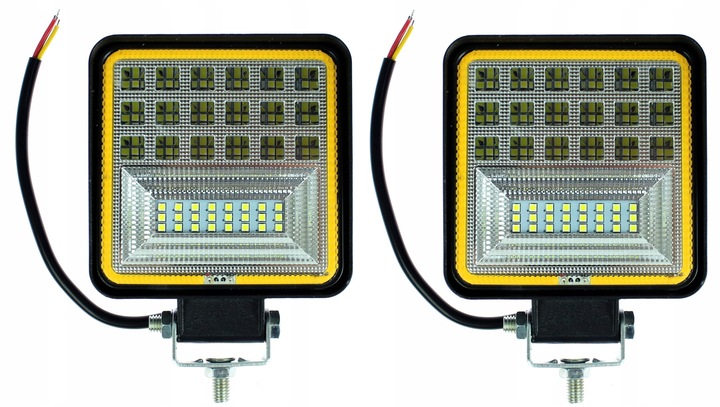 FARO EN FUNCIONAMIENTO 42LED DE DIODOS LUMINOSOS 126W 12-24V 2 PIEZAS DOS PIEZAS 