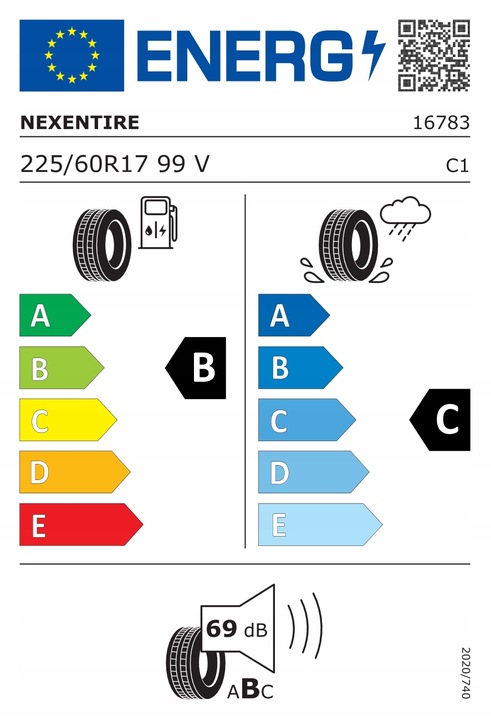 4X NEXEN N'BLUE HD PLUS 225/60R17 