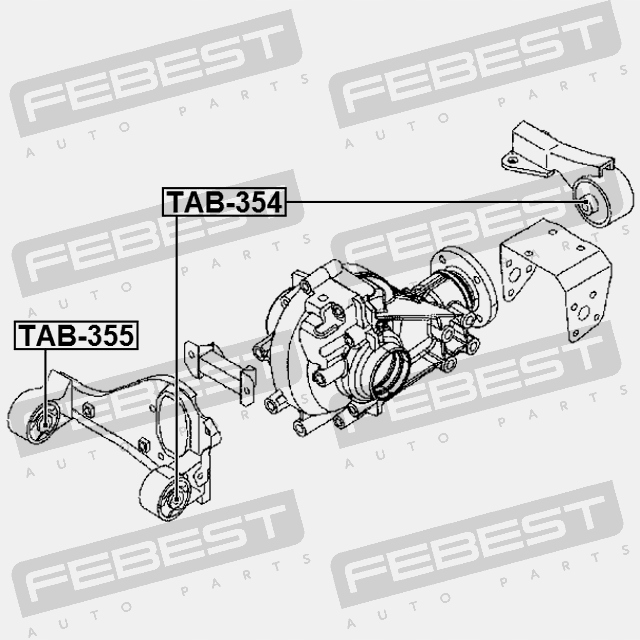 SILENT BLOC COUSSINS DIFFÉRENTIEL TOYOTA RUSH J200E,J210E 2006.01- JP