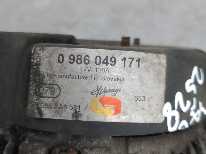 ALTERNATEUR FORD C-MAX I 0986049171 0986XA8581 BOSCH 2.0 TDCI