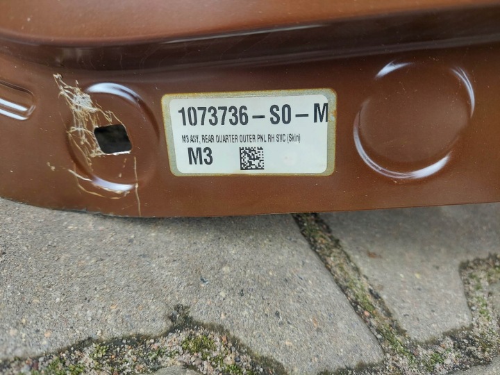 TESLA MODÈLE 3 AILE DROIT ARRIÈRE ARRIÈRE NEUF OE