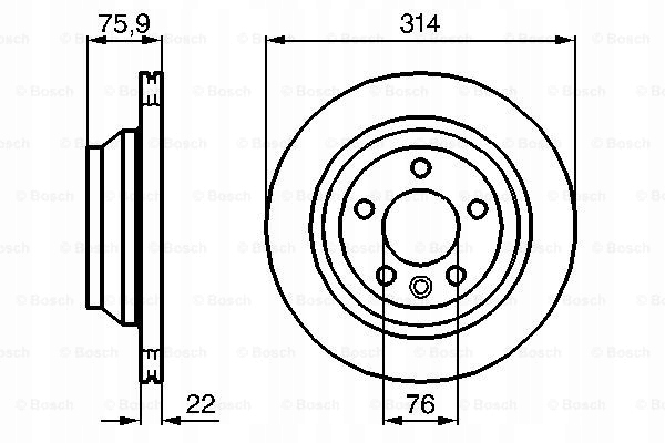 DISCOS ZAPATAS PARTE TRASERA BOSCH VW TOUAREG 