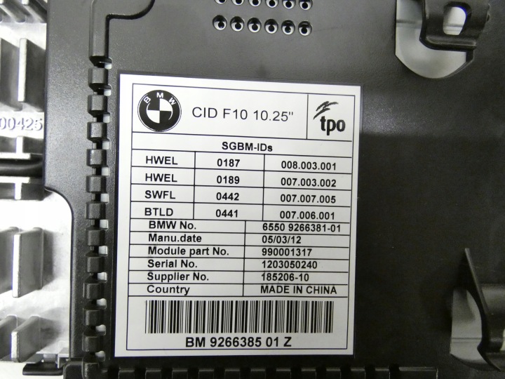 BMW F10 F11 MONITEUR MONITEUR ÉCRAN NAVIGATION